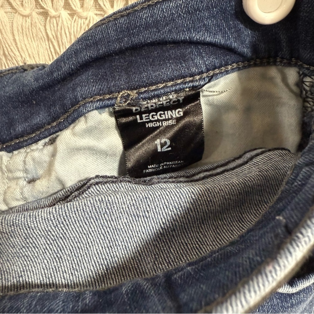 Express Perfect Legging High Rise Denim Size 12 - Picture 2 of 5